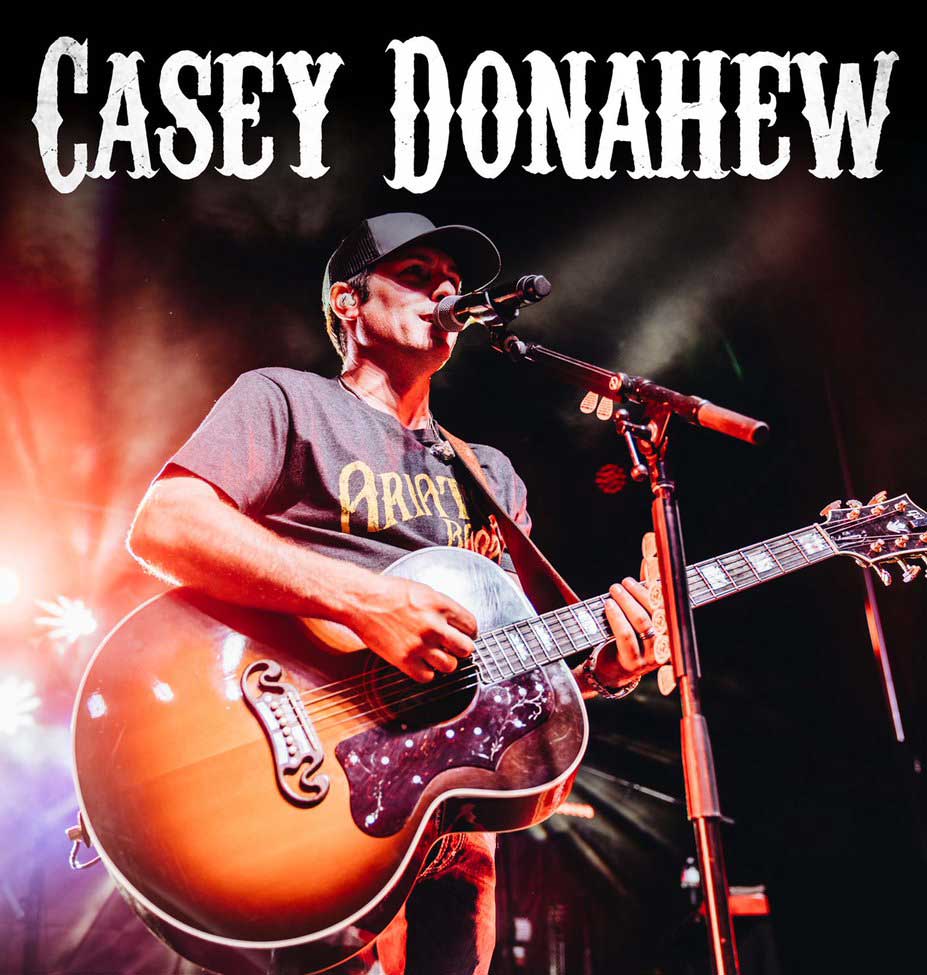 Poster for with Casey Donahew playing guitar